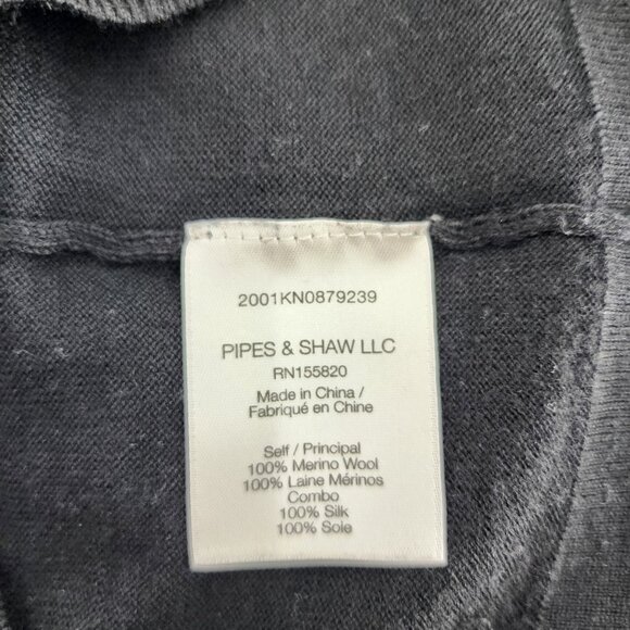 VERONICA BEARD Adler Mixed Media Sweater Merino Wool & Silk Black - Picture 7 of 7